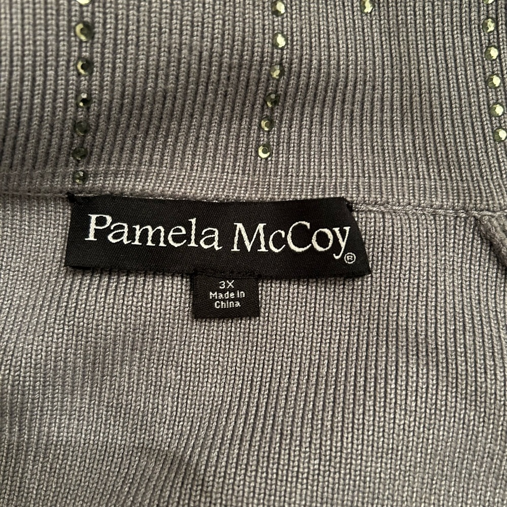 Gray Sweater Zipper Jacket 3X - Picture 10 of 11